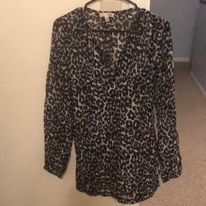 Joie leopard print tunic blouse